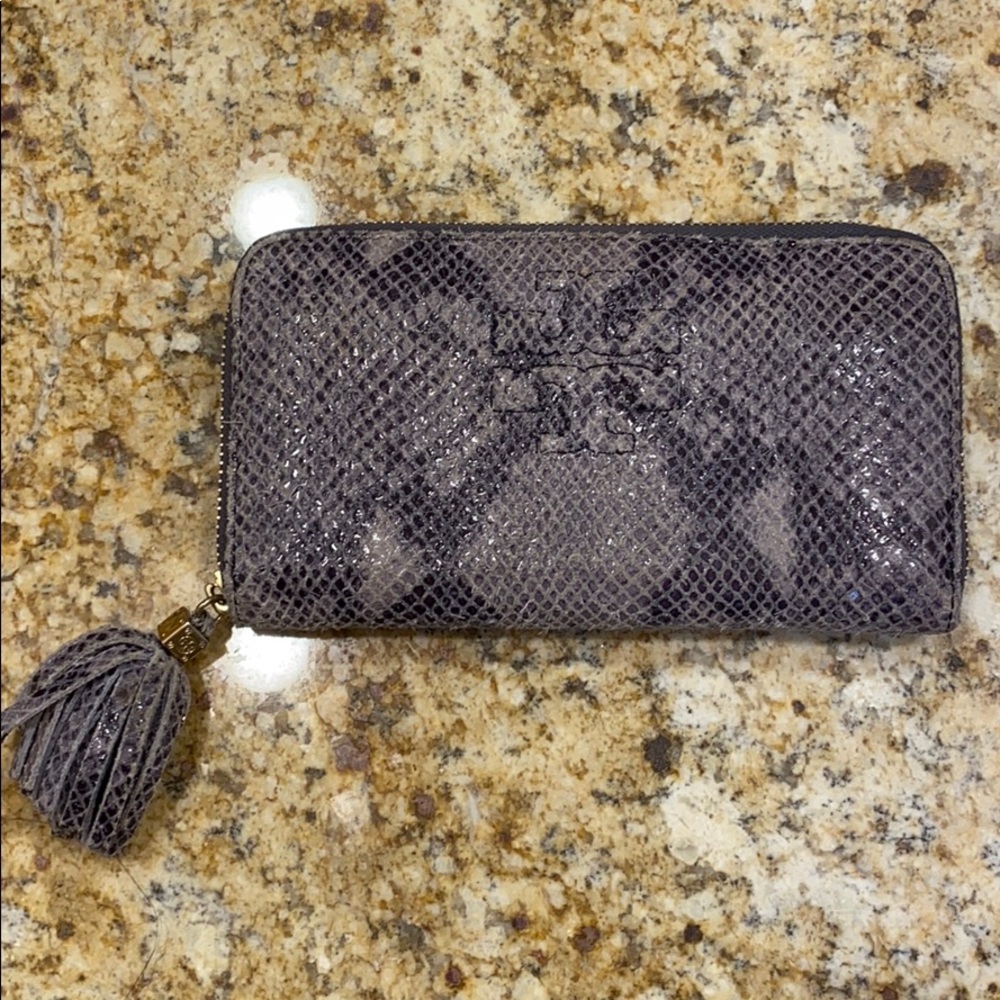 Tory Burch snakeskin wallet